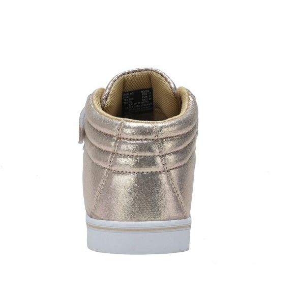 Girls Toddlers Champagne Hi-Top Sneakers - Picture 6 of 7
